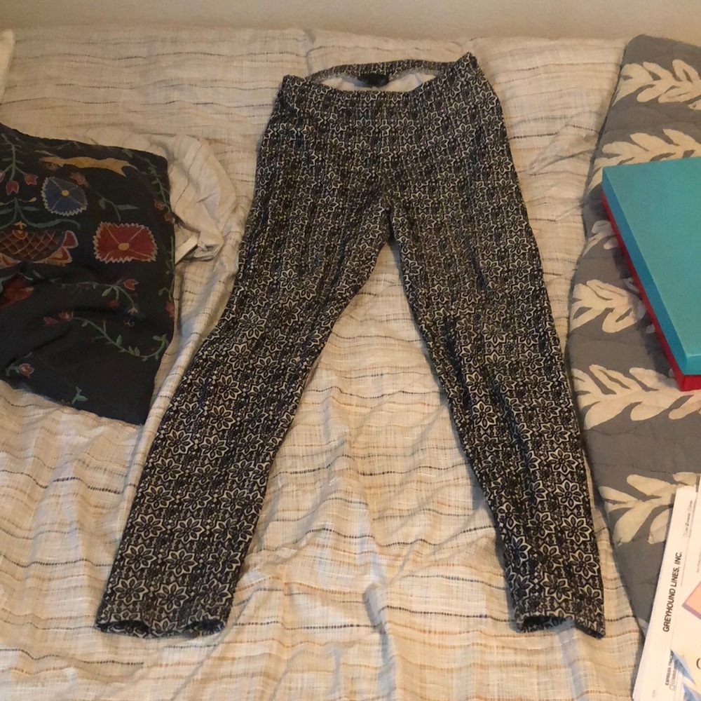 Top shop black and white stretch pants